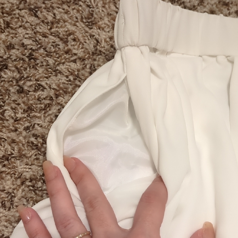 Express white high rise pleated flowy mini skort - Picture 8 of 8